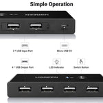 UGREEN USB 2.0 4-Port Switch Box & 1.5M USB Cables