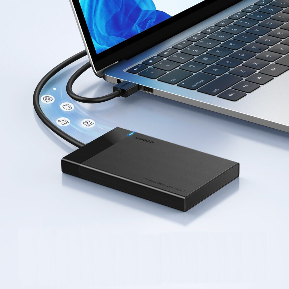 UGREEN USB 3.0 To 2.5" Sata Hard Drive Enclosure (Non-Detachable Cable)