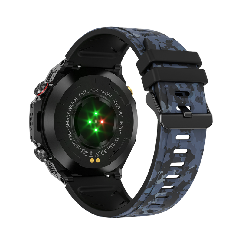 COLMi V75 GPS Smart Watch 1.45 inch Display - Black Blue Camouflage