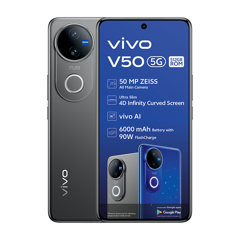 vivo V50 5G Dual Sim 512GB - Black - Black