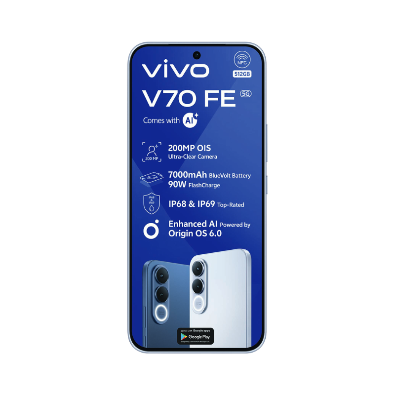 Vivo V70 FE 5G Dual Sim 512GB - Titanium Silver - Silver