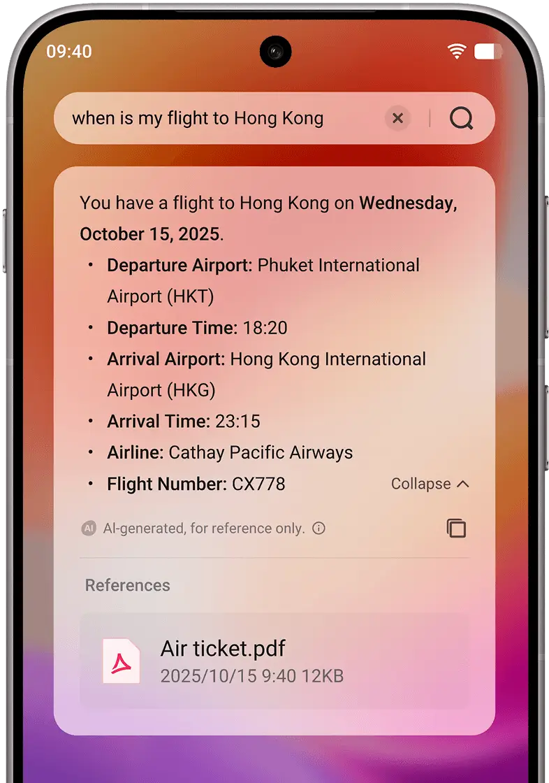 vivo X300 Pro with AI Search function