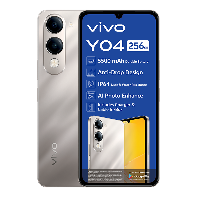 Vivo Y04 4G Dual Sim 256GB - Gold - Gold