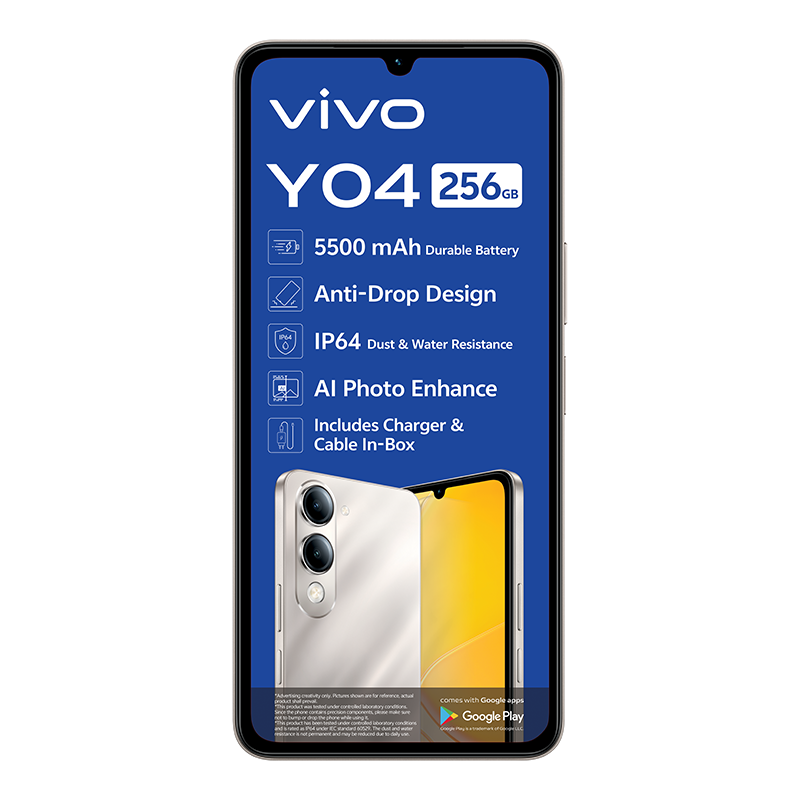 Vivo Y04 4G Dual Sim 256GB - Gold - Gold