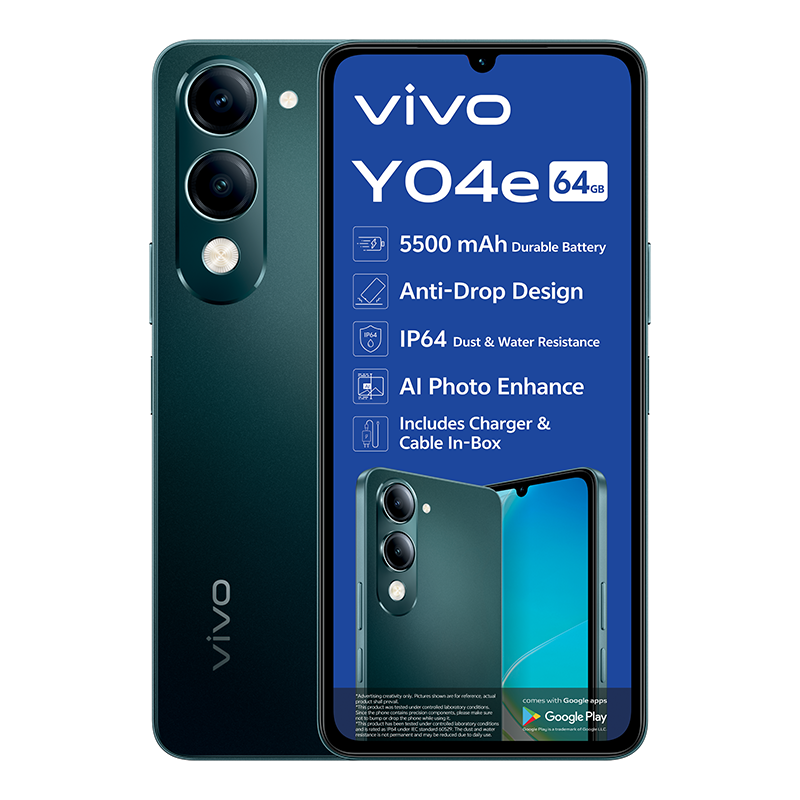 Vivo Y04e 4G Dual Sim 64GB - Green - Green