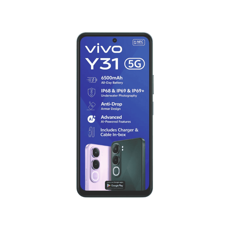 Vivo Y31 5GB Dual Sim 256GB - Green - Green