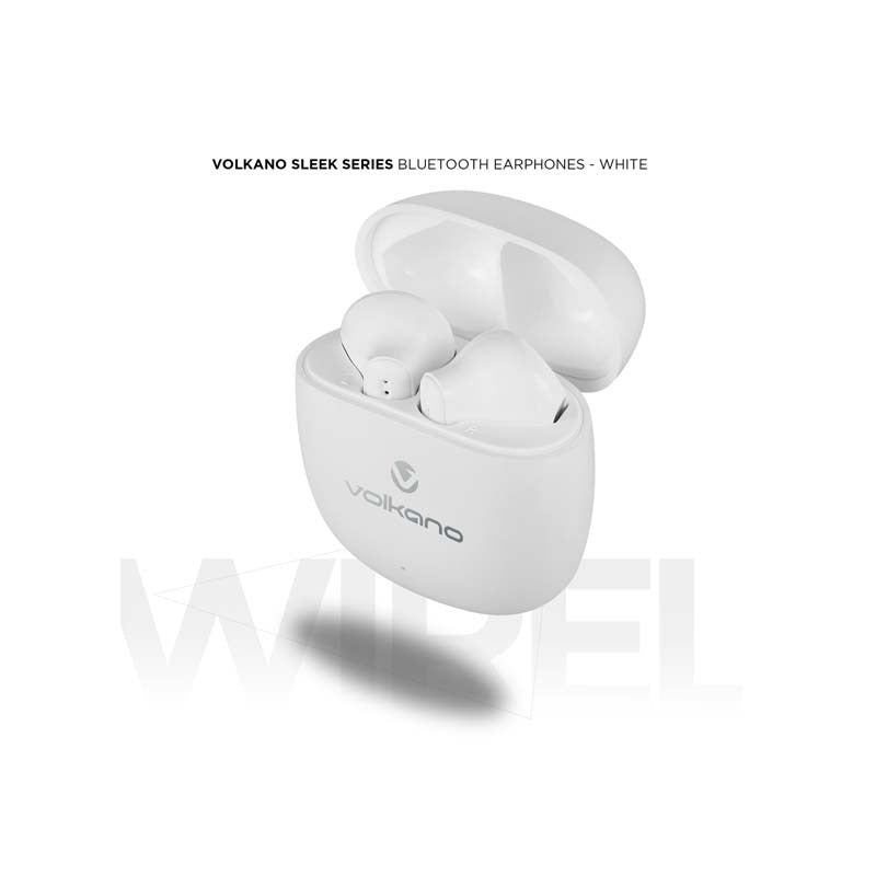 Volkano Sleek Series True Wireless Earphones - White