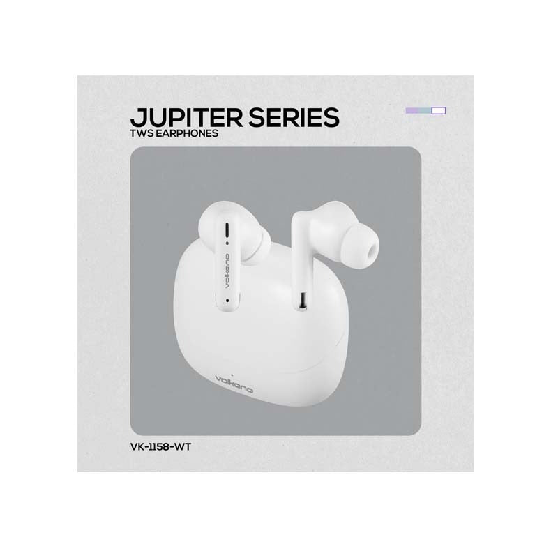 Volkano Jupiter Series True Wireless In-Ear Earphones - White