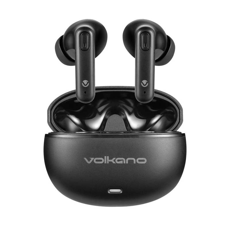 Volkano Pulse Series True Wireless Earphones with Charging Case - Black