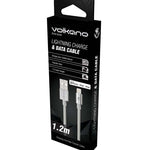 Volkano Strike Series 1.2m MFI Lightning Cable - Silver