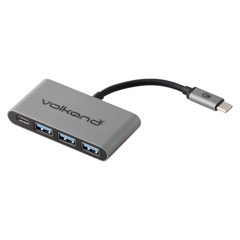 VolkanoX Core Hub Series USB Type C to 3x USB 3.0 plus Power - Charcoal