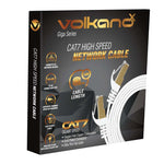 VolkanoX Giga Series Cat 7 Ethernet Cable 10m - White / Gold