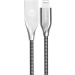Volkano Iron Series Round Metallic Spring MFI Lightning Cable 6ft - Silver