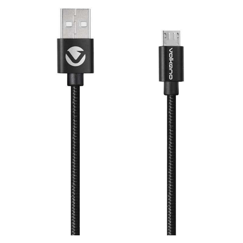 Volkano Braids Series Nylon Braided Micro USB Cable - Black