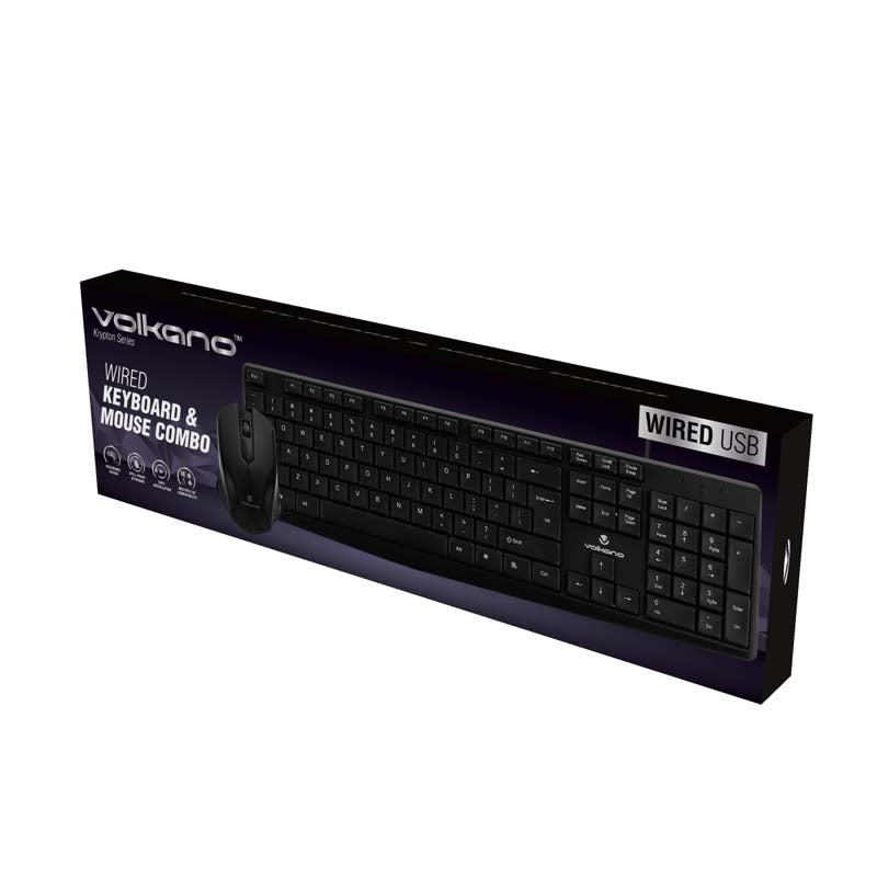 Volkano Krypton Wired Keyboard & Mouse Combo