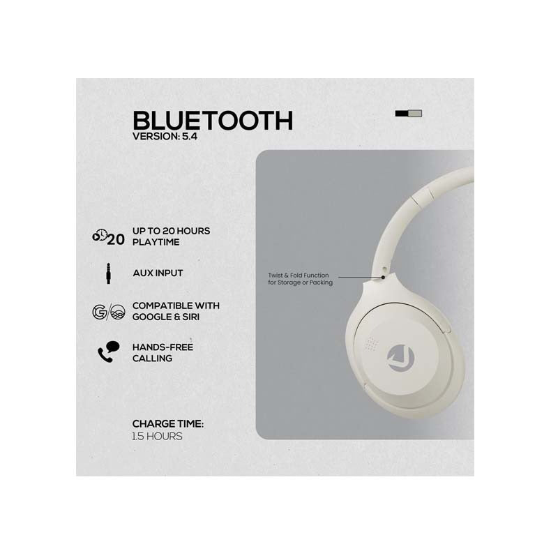 Volkano Cosmic 2.0 Series Bluetooth Headphones - Nude