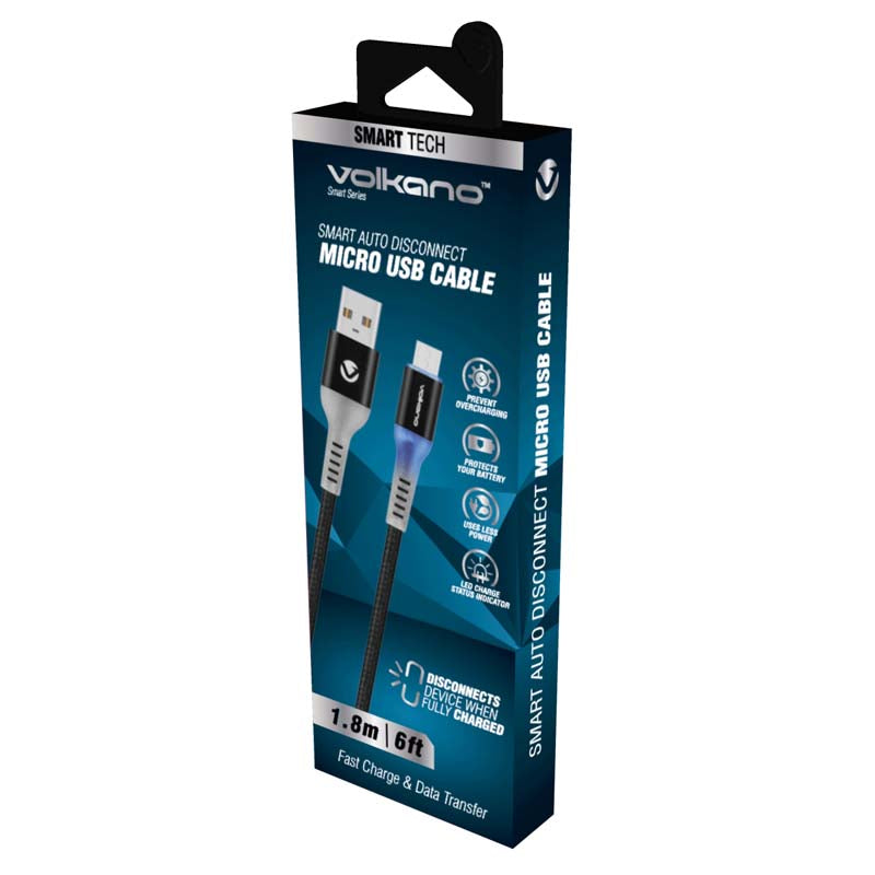 Volkano Smart Series Auto Disconnect Micro USB Cable