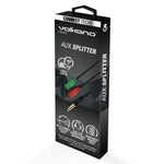 Volkano Unity Series AUX Splitter 4 Pole Plug to 2 AUX Socket