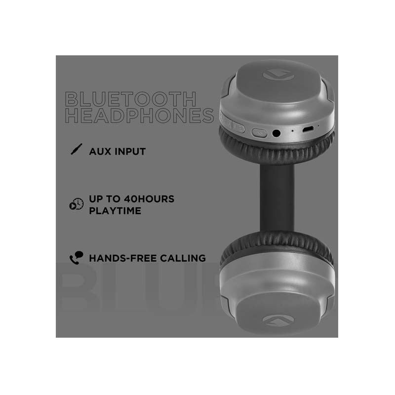 Volkano Pebble Series Bluetooth Headphones - Dark Grey