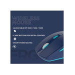 Volkano Chrome Series 2.4Ghz Wireless Ergonomic Mouse - Blue