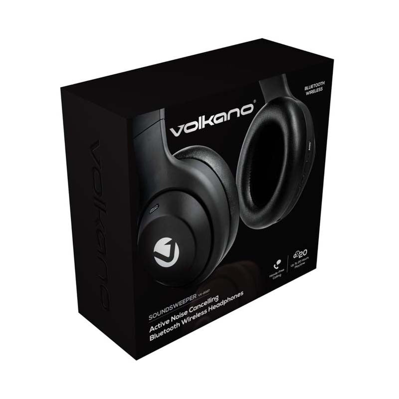 Volkano SoundSweeper Series Active Noise Cancelling Bluetooth Headphones - Black