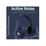 Volkano SoundSweeper Series Active Noise Cancelling Bluetooth Headphones - Blue