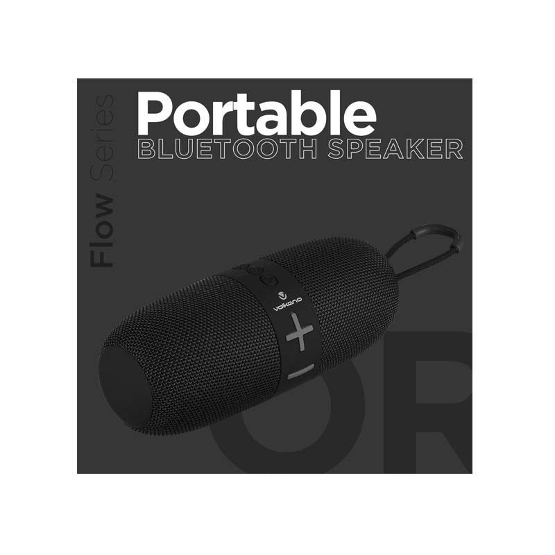 Volkano Flow Series Portable Bluetooth Speaker - Black