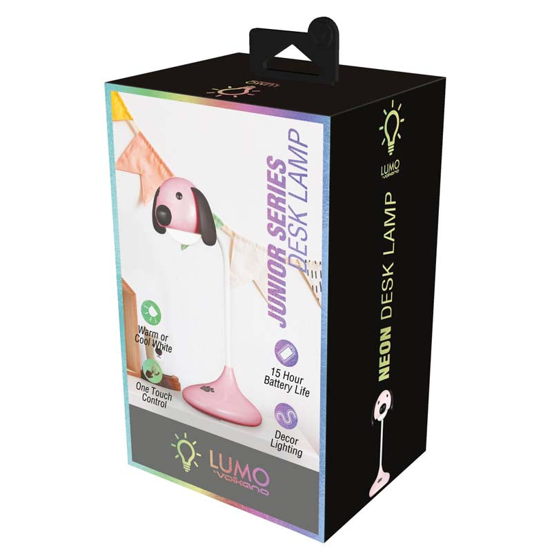 Volkano Lumo Neon Series LED Desk Lamp - Pink Dog
