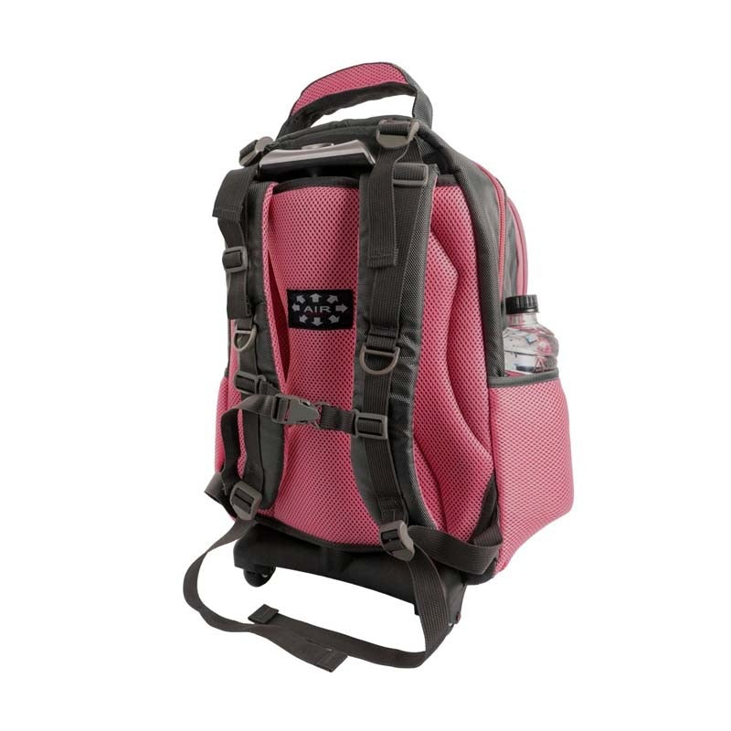 Volkano Orthopaedic Trolley Backpack - Dark Grey / Pink