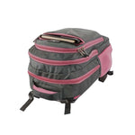 Volkano Orthopaedic Trolley Backpack - Dark Grey / Pink