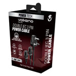 Volkano Presto Series Double 3 pin IEC Power Cable 10A - Black