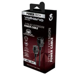 Volkano Presto Series Power Cable 3 pin IEC Extension 10A - Black