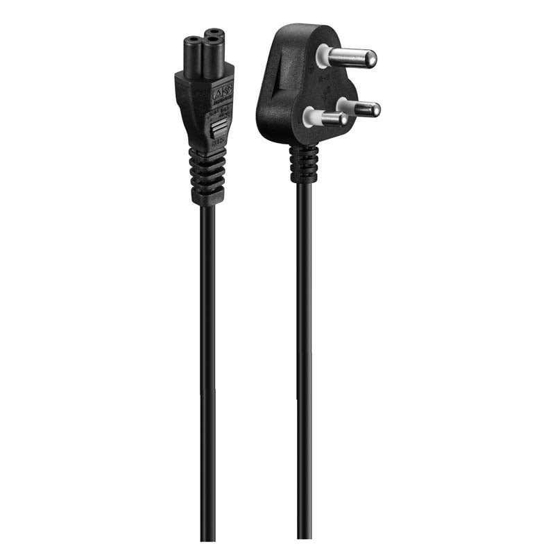 Volkano Presto Series Power Cable 3 pin Clover  to Type-M 2.5A - Black