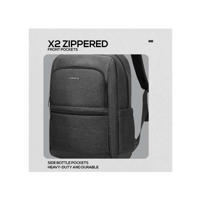 Volkano Pulse Series 15.6 Inch Laptop Backpack - Charcoal