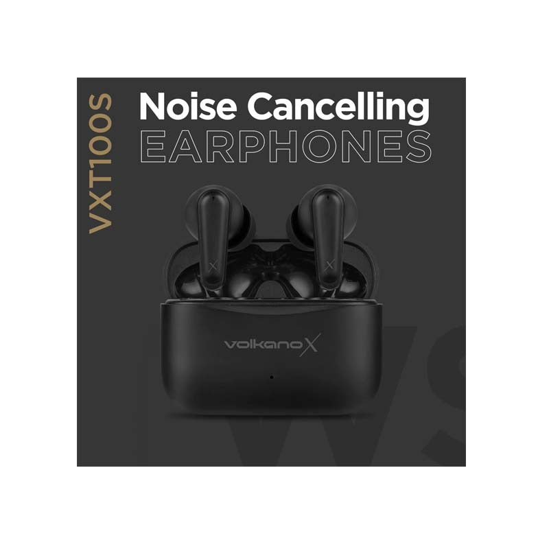 VolkanoX VXT100S True Wireless Active Noise Cancelling Earphones - Black
