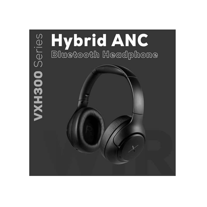 VolkanoX VXH300 Hybrid Active Noise Cancelling Bluetooth Headphones - Black