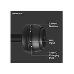 VolkanoX VXH300 Hybrid Active Noise Cancelling Bluetooth Headphones - Black