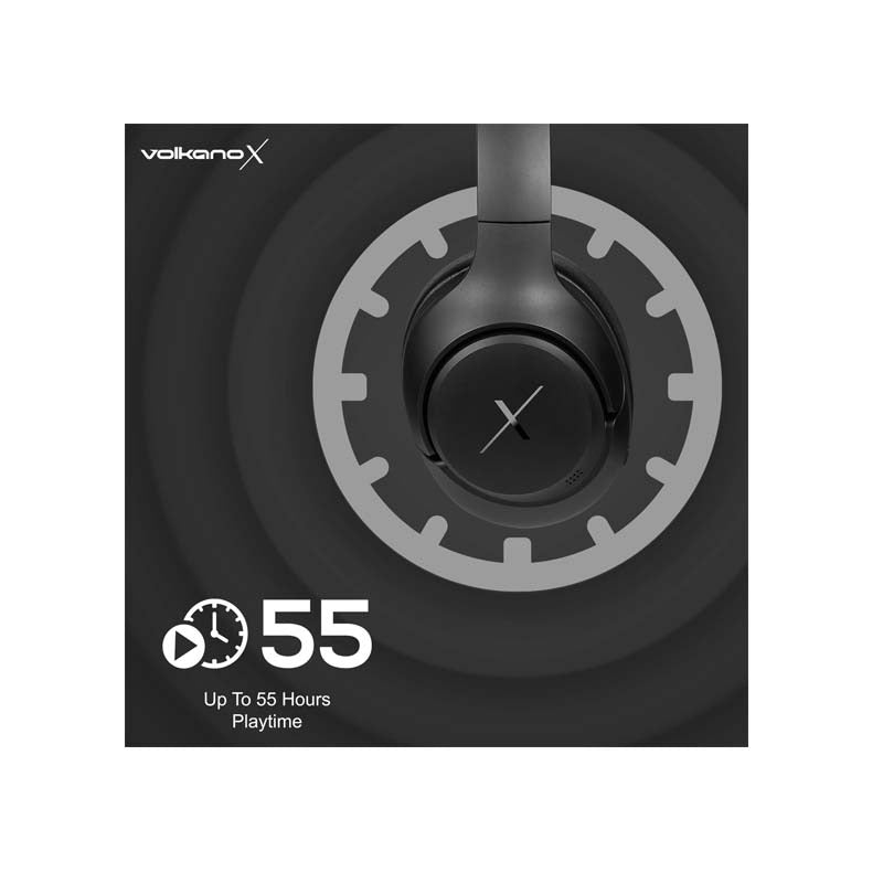 VolkanoX VXH300 Hybrid Active Noise Cancelling Bluetooth Headphones - Black