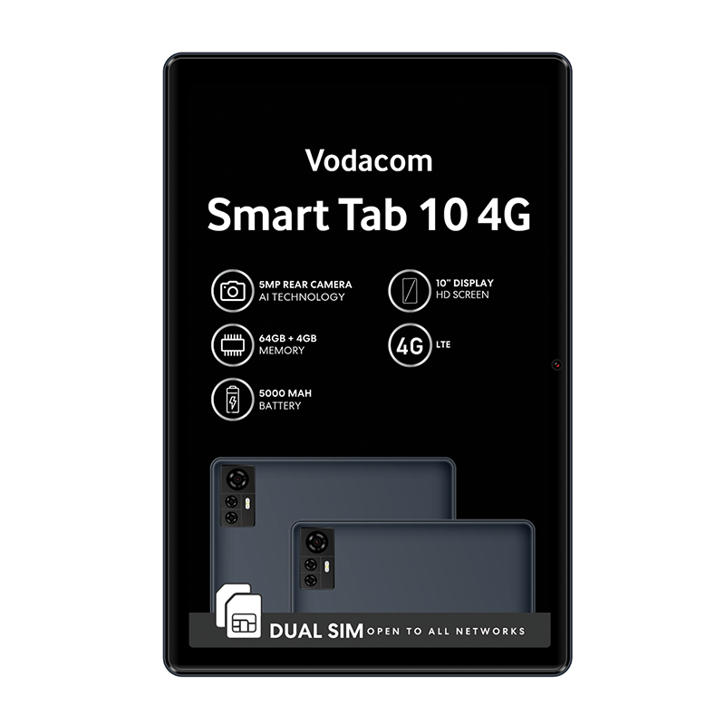 Vodacom Smart Tab 10 4G 64GB - Black - Black