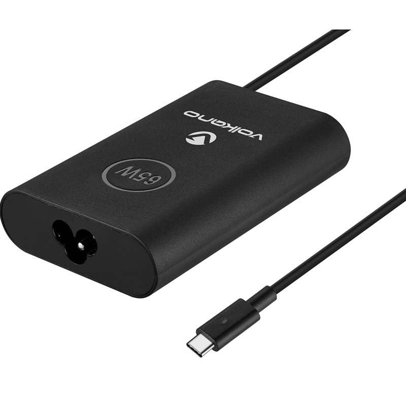 Volkano Brio Slimline Series Type C 65W Laptop Charger - Black