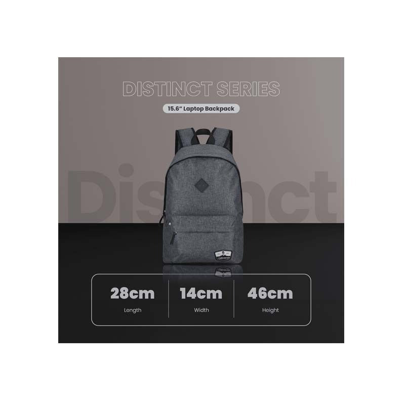 Volkano Distinct 15.6 Inch Laptop Backpack - Grey - Grey