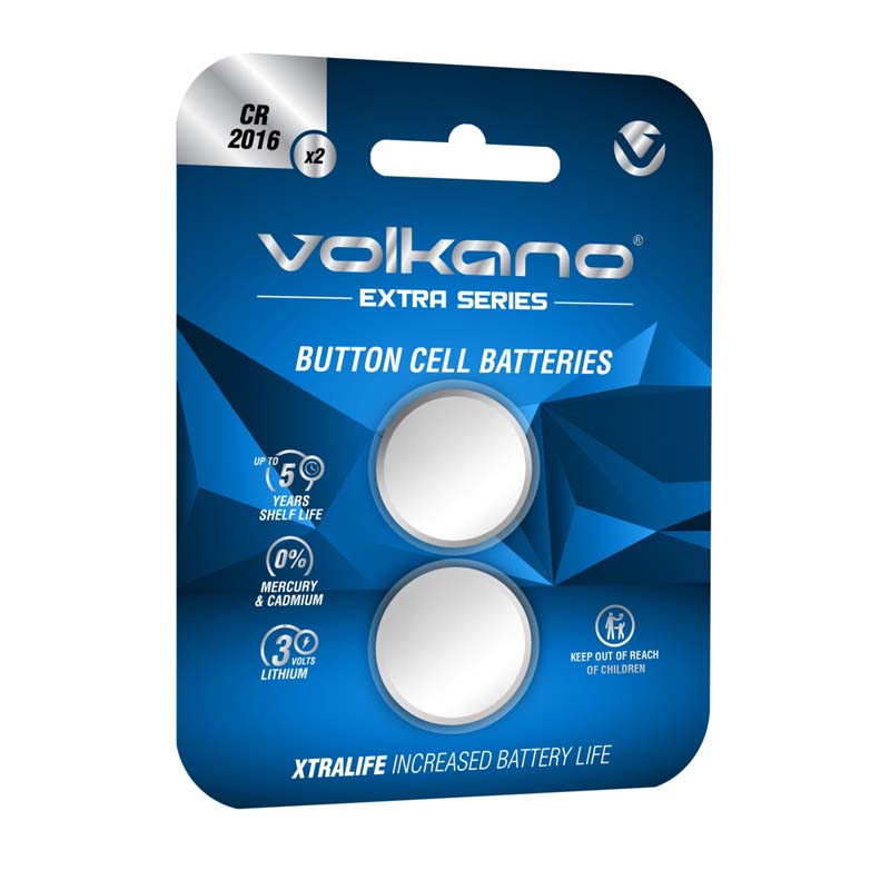 Volkano Extra Series CR2016 Pack of 2 Batteries