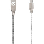 Volkano Iron Series Round Metallic Spring Micro USB Cable 1.2m - Silver