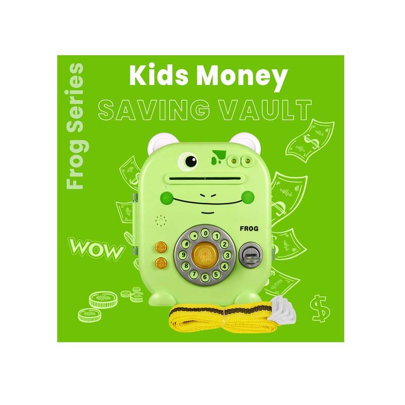 Volkano Kids Frog Series Money Saving Vault - Green - Green