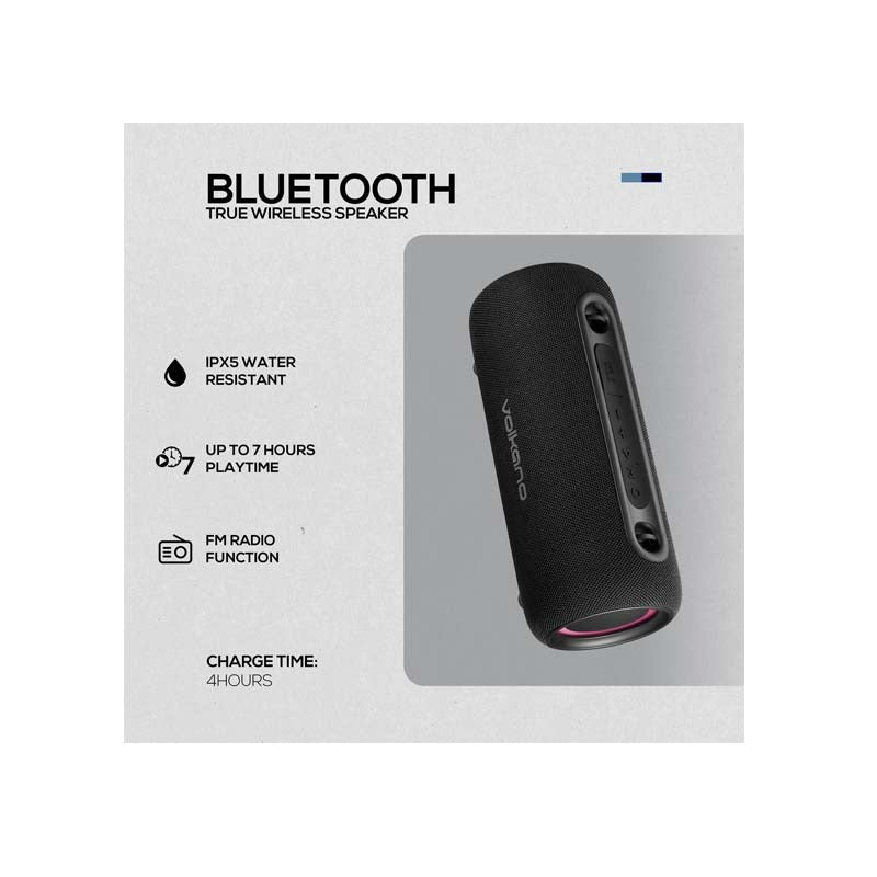 Volkano Mamba 2.0 Series Bluetooth Speaker - Black - Black