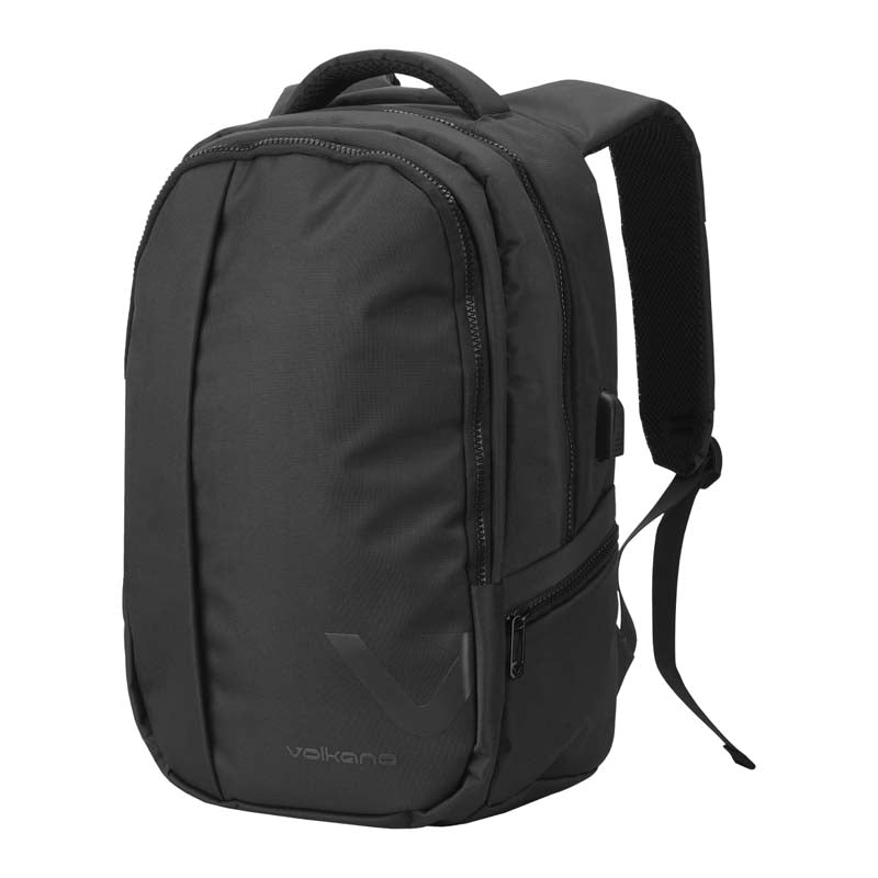 Volkano Midtown Series 15.6 inch Laptop Backpack - Black - Black
