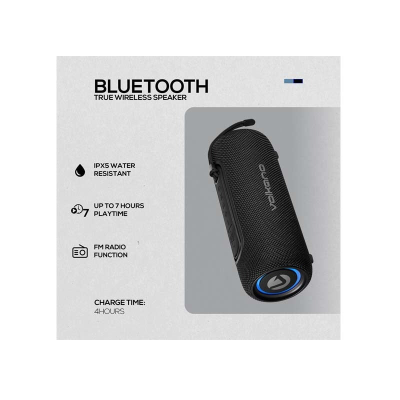 Volkano Mini Mamba 2.0 Series Bluetooth Speaker - Black - Black