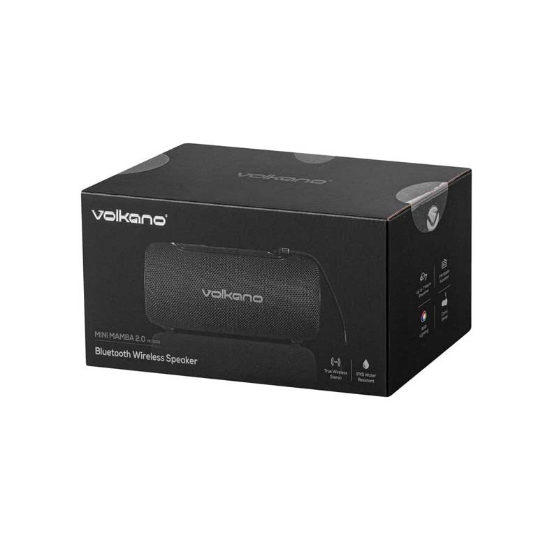 Volkano Mini Mamba 2.0 Series Bluetooth Speaker - Black - Black