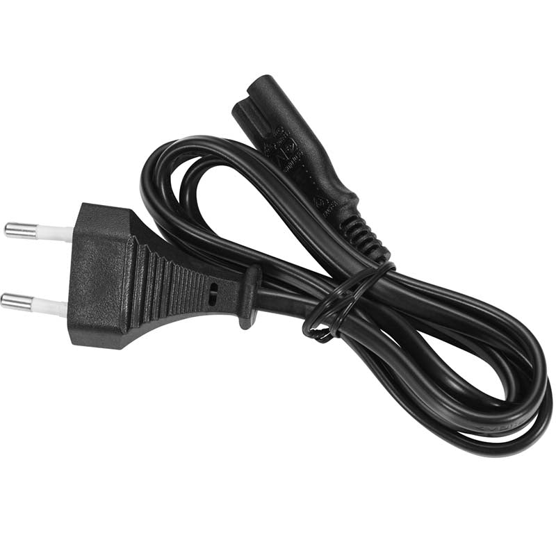 Volkano Presto Series Power Cable 2 Pin Figure 8 to Type C Euro 1.2m 5A - Black
