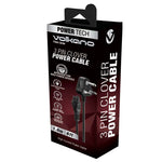 Volkano Presto Series Power Cable 3 pin Clover to Type-M 2.5A - Black